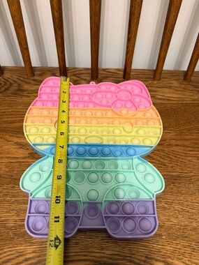 Jumbo Hello Kitty Rainbow Pop It Fidget Toy 12" Giant Sensory Bubble Popper